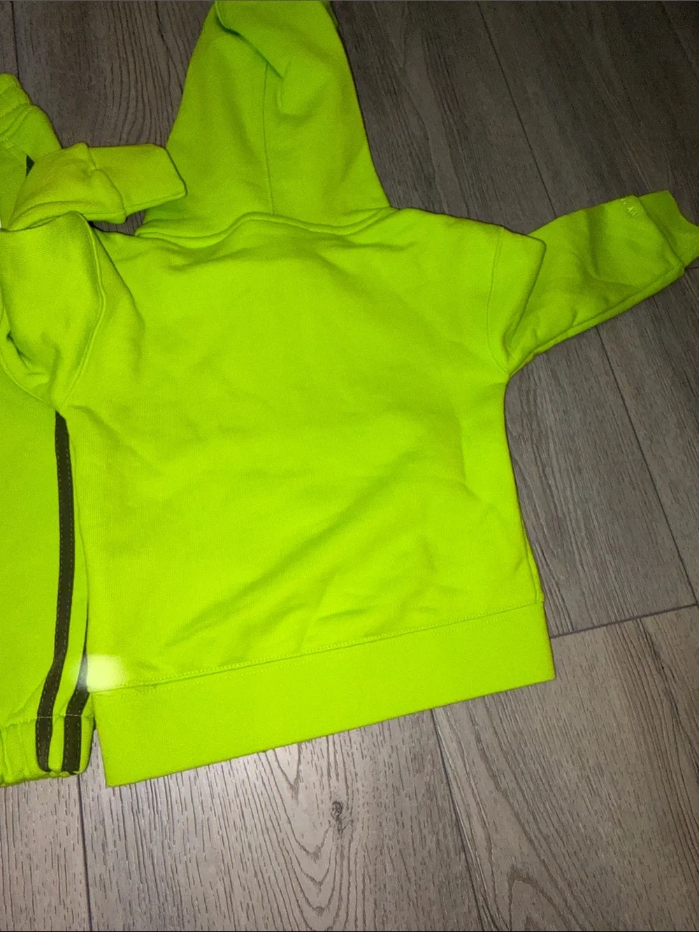Adidas Kids Neon Green Hoodie & Jogger Set
